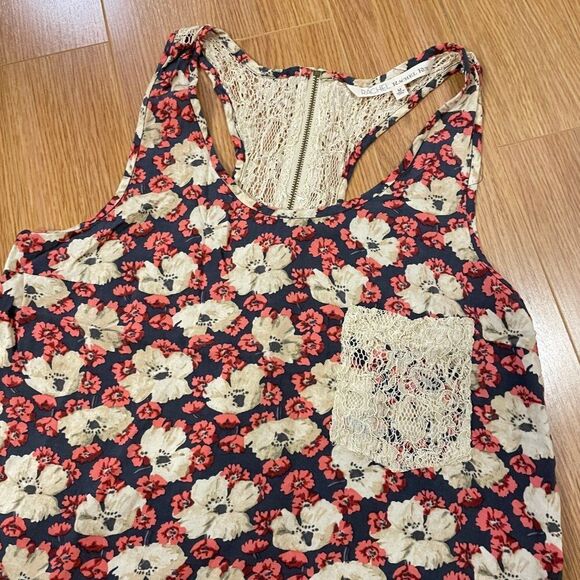 Rachel Roy Floral Lace Zipper Tank - M - Picture 7 of 13